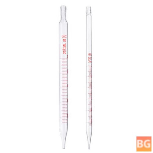 Glass Pipette Set with Scale and Bubble