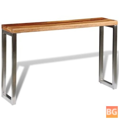 Sheesham Wood Console Table with Steel Legs