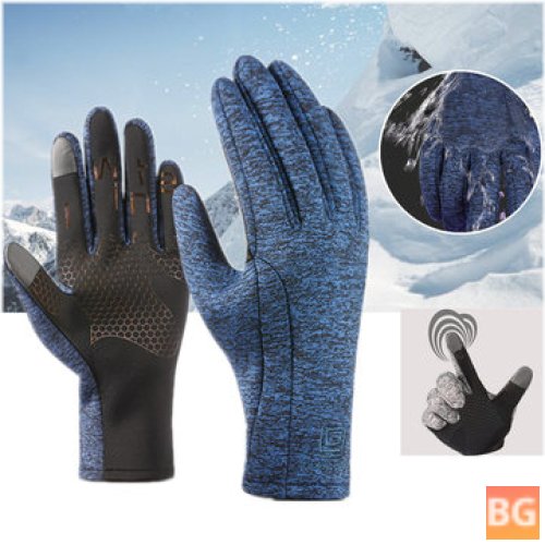 Warm Touch Screen Fleece Gloves - No-Slip Cycling Skiing Sports Outdoor Windproof Gloves