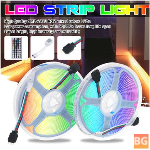 Waterproof RGB LED Strip Kit with Remote & Power Adapter