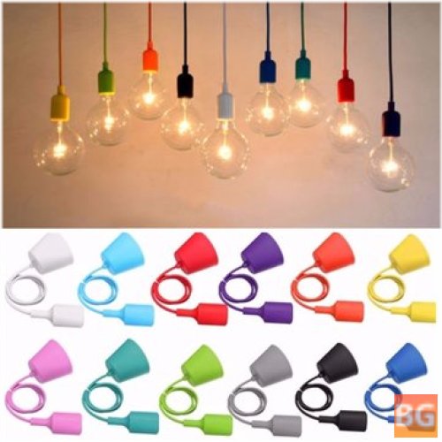 Pendant Light Holder with Design of colorful E27 Silicone
