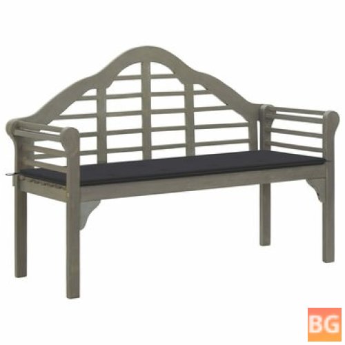 Queen Bench in Gray with a Cushion