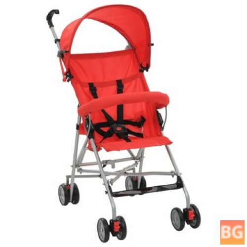 Portable Stroller with Wheels and Carriage - Red