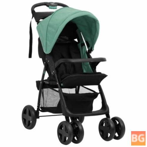 2-in-1 Stroller with Green and Black Wheels