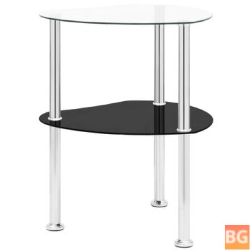 Black Glass Table with a Transparent Top