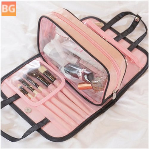 Women's Removable Cosmetic Storage Bag with Waterproof and Travel Protection