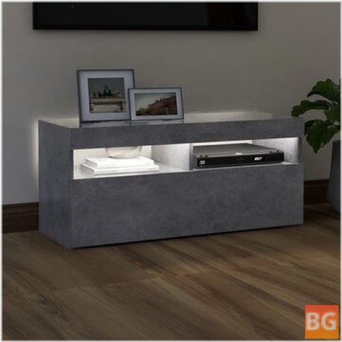 TV Cabinet with LED Lights - Gray 35.4