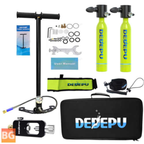 Scuba Diving Tank with Adapter & Storage Box - 11 In 1