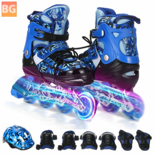 Kids Inline Skates with Illuminating Wheels and Wheels for Boys and Girls