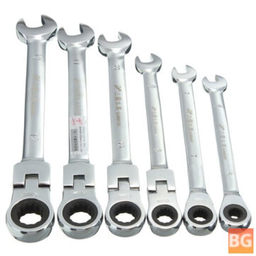 DANIU Wrench - 6-In-1 Ratchet Combination Spanner Wrench - Metric