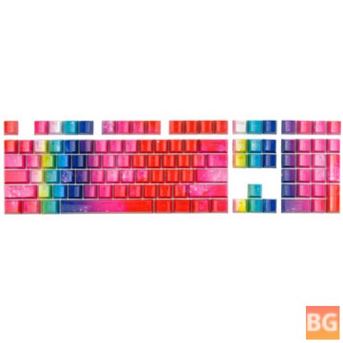 Keycap Set with 108 Rainbow Keys - ABS Colorful
