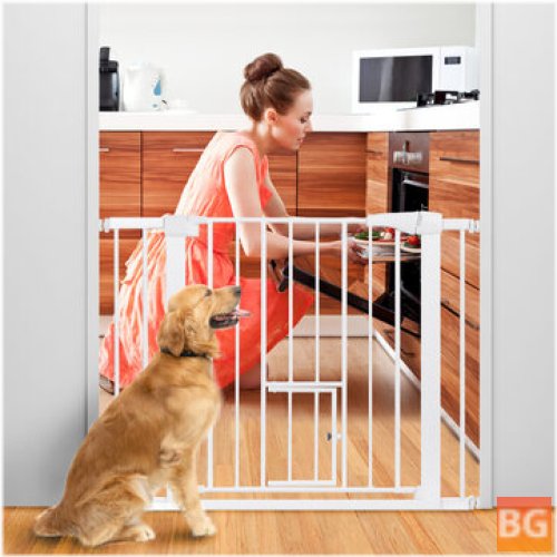 Extra Wide Baby Gate for Kids Play Gate - Large Pet Gate with Swing Door