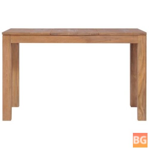 Dining Table - Solid Teak Wood with Natural Finish