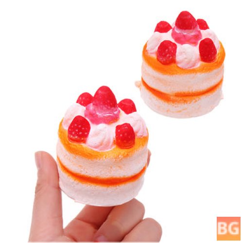 5.5*7cm Slow Rising Decompression Soft Toy - Strawberry Cake