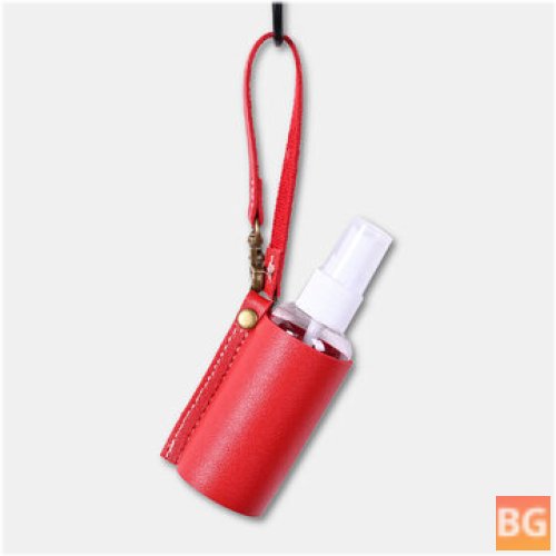 Keychain Disinfectant Bag for Women - Faux Leather