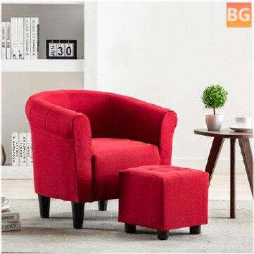 Armchair Fabric - Wine Red