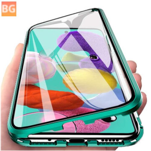 9H Tempered Glass Metal Protective Case for Samsung Galaxy A51 2019