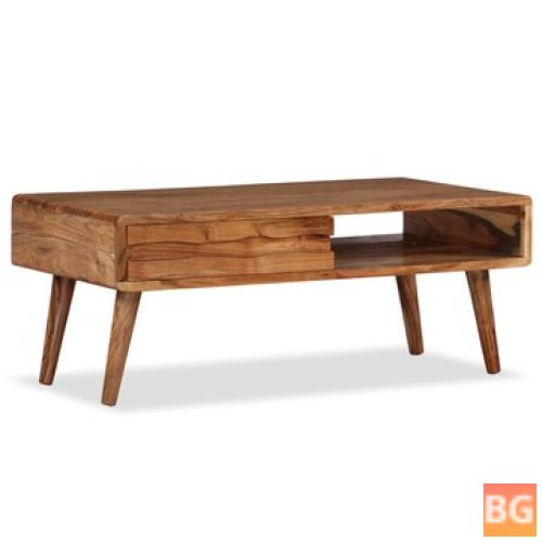 Coffee Table with Decorated Drawer - 100x50x40 cm