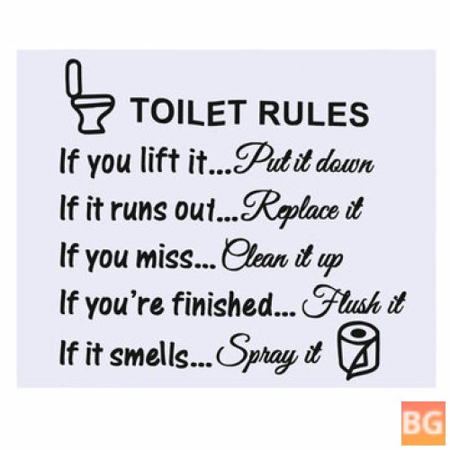 Toilet Wall sticker - Home Office Decor