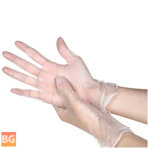 100PCS Disposable PVC Gloves for Food Service