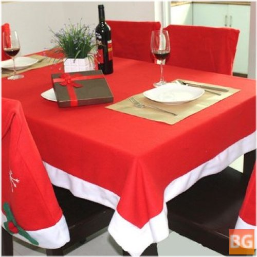 Red Christmas Tablecloth - 130x180cm