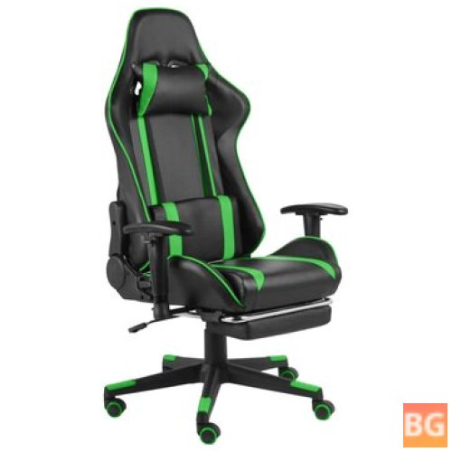 Green Racing Chair with Foot Rest for Game