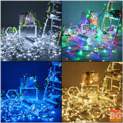50M Low Voltage Holiday Light String with 250 Transparent Lights in White/Warm White/Blue/Multicolor Options