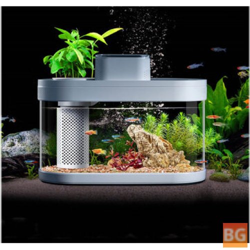 Smart Mini Aquarium with App Control and Self-Cleaning Filtration System
