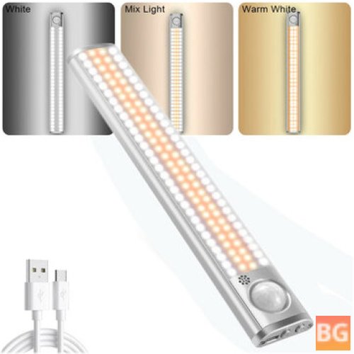 3 Light Color LED Motion Sensor Cabinet Light - Dimmable Wardrobe Lights - USB Rechargeable - Night Lamp