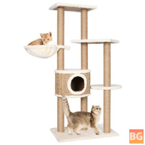 Cat Tree with Scratching Post - 126cm