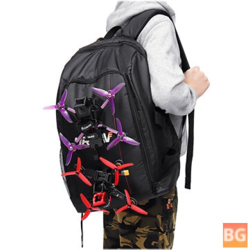 36-Inch Backpack for RC Drone with Transmitter Beam Port and Waterproof Bag