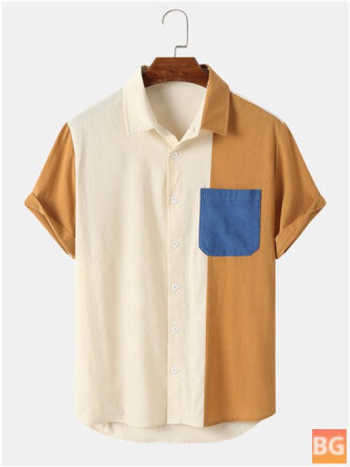 Color Block Pocket Shirt