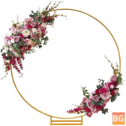Wedding Stand with Flower Rack and Arch - Round Iron