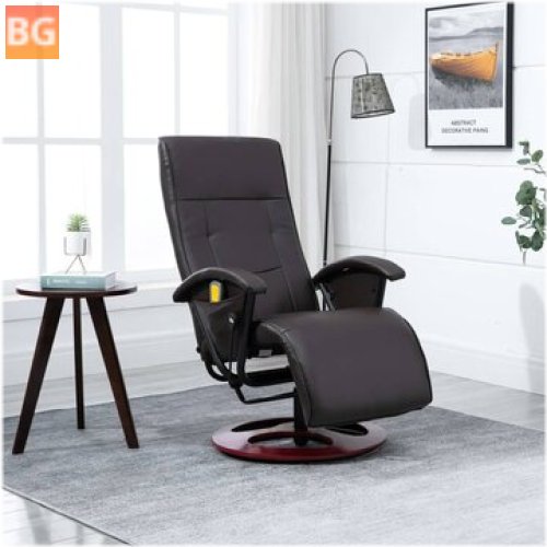 Massage Chair - Artificial Leather Brown