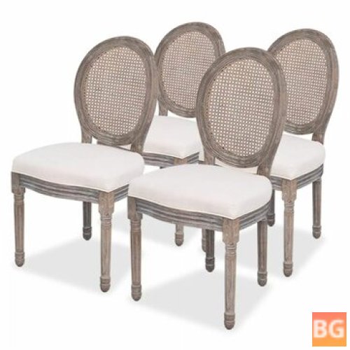 Dining room chairs 4 pc fabric blue