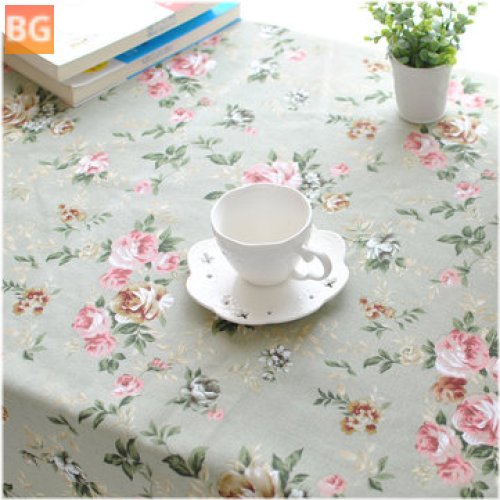 Pastoral Style Cotton Tablecloth - Tableware Mat Desk Cover