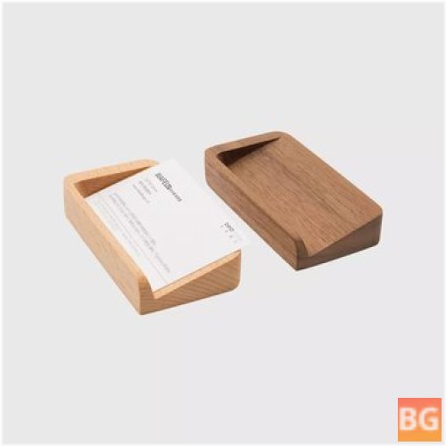 Wooden Waffle Business Card Holder