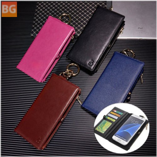 Leather Wallet for Samsung Galaxy S7 Edge