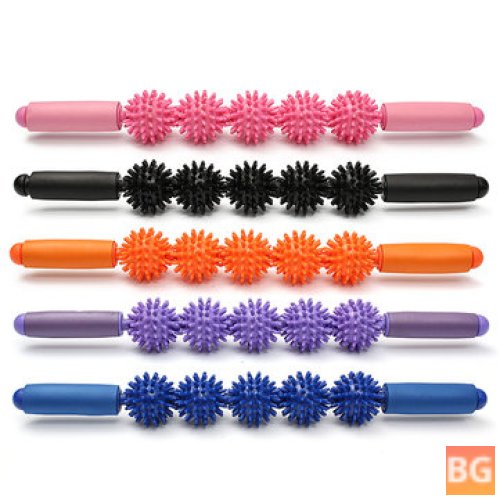 Yoga Spiky Ball Trigger Point Muscle Therapy Stick Roller - Spikey Massage Rolling