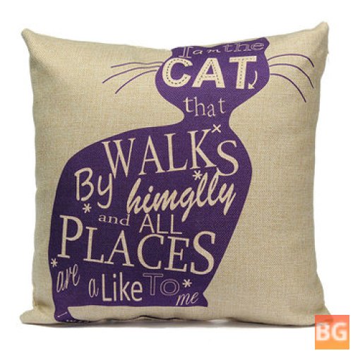 Home Decor - Cat Throw Pillowcase