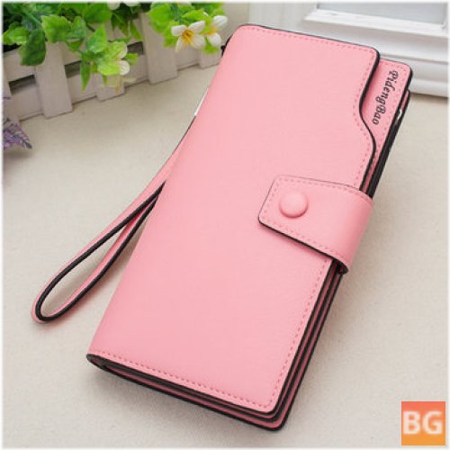 6-Inch Cell Phone Wallet with PU Leather Clutch