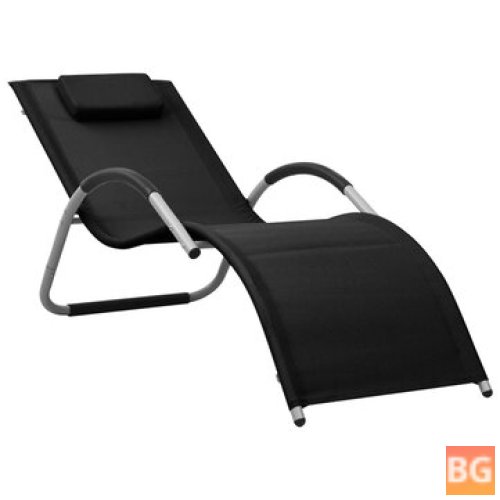 Sun Lounger - Black and Gray