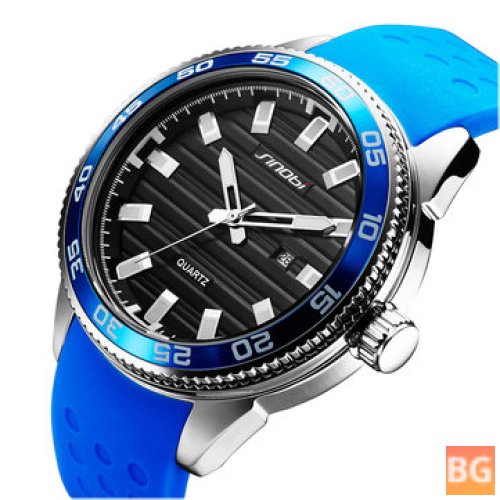 SINOBI 1255 Luminous Waterproof Sport Style Quartz Watch - Silicone Strap