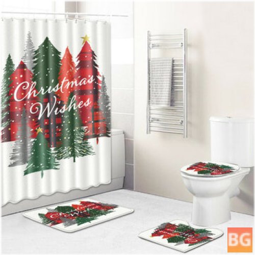 Bathroom Rug for Shower Curtain - Lid toilet Cover