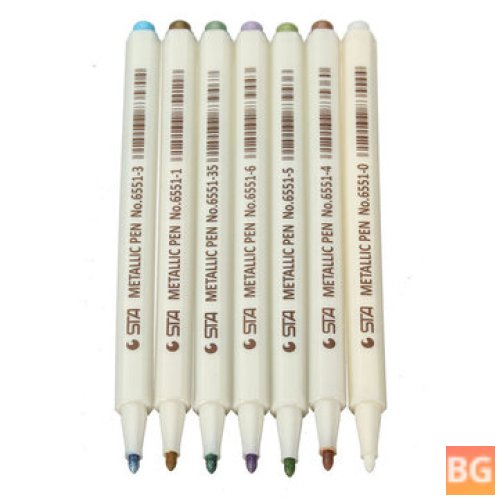 Fluorescent Markers - Metallic Felt Tips - Pens - Card Making Craft - Scrapbook Drawing Pen - Home Office Supplies