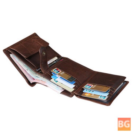 12 Card Slot Wallet - Men's Genuine Leather