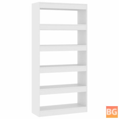 Chipboard Book Cabinet/Room Divider - White 31.5