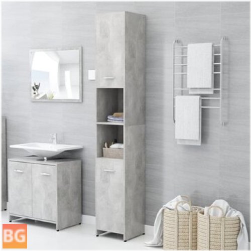 Bathroom Cabinet Gray 11.8