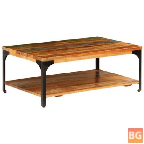 Wooden Coffee Table with Shelf - 39.4