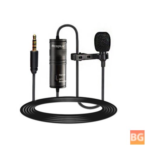 Lavalier Microphone for Interviewing and Recording Live with Phone Camera and Computer